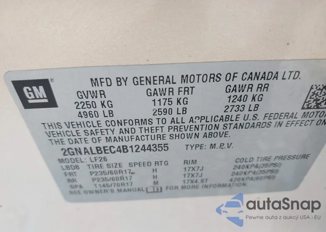 2GNALBEC4B1244355: 42861313