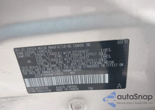 2T3JF4DV6BW129956: 42861331