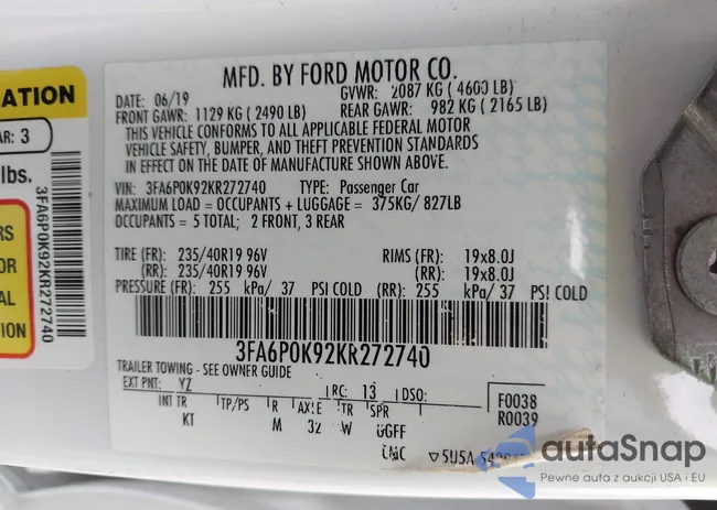 3FA6P0K92KR272740: 42860713