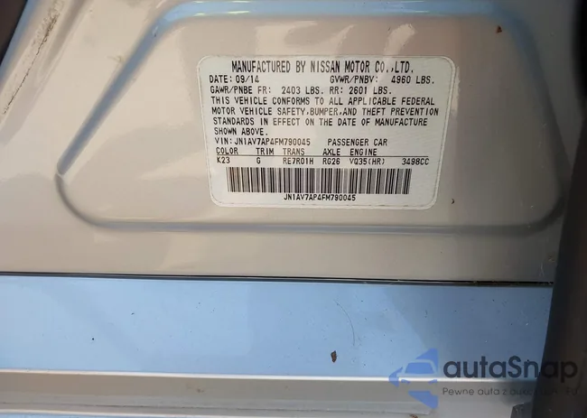 JN1AV7AP4FM790045: 42862007