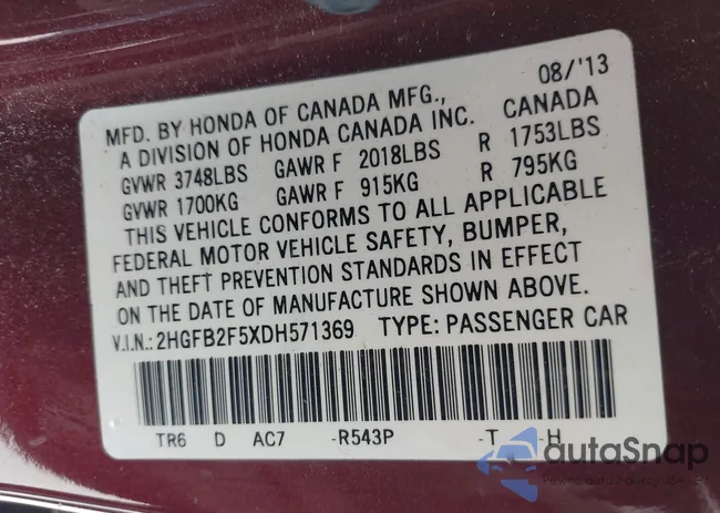 2HGFB2F5XDH571369: 42862275