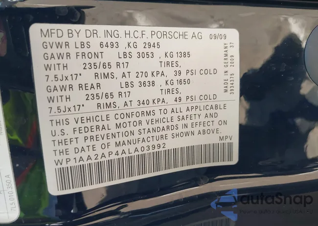 WP1AA2AP4ALA03992: 42861485