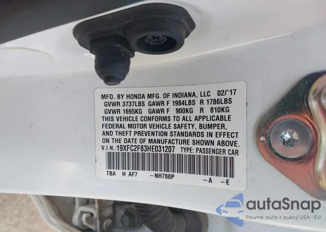 19XFC2F83HE031207: 42861797