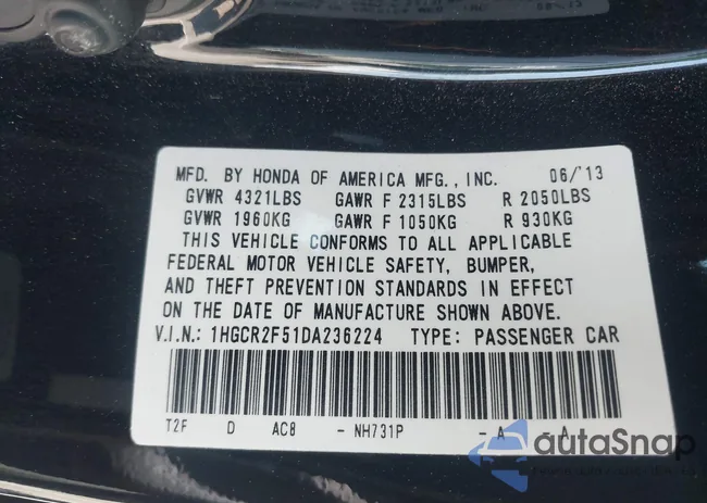 1HGCR2F51DA236224: 42862980