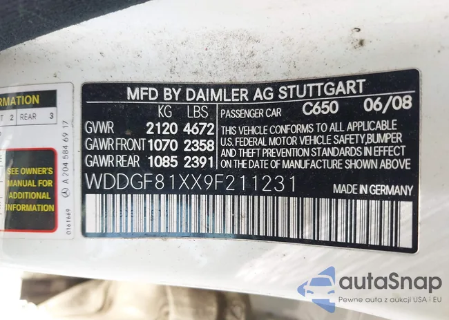 WDDGF81XX9F211231: 42863071