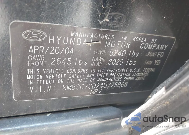 KM8SC73D24U775868: 42863144