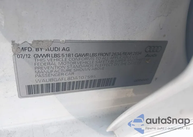 WAUBGAFL8DA107595: 42863302