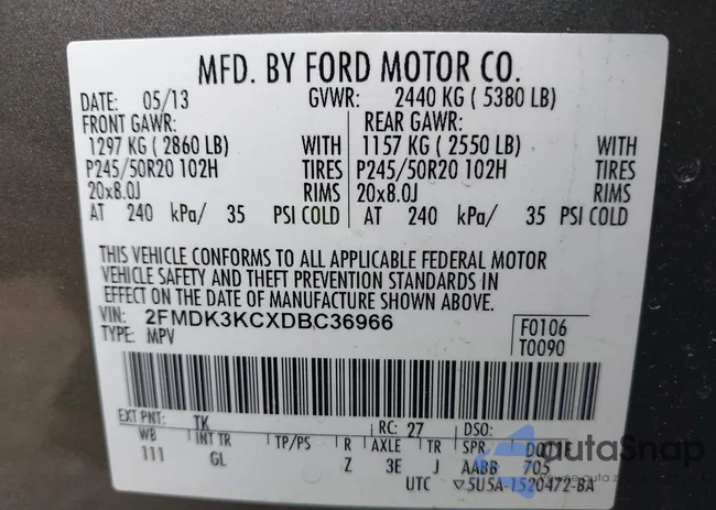 2FMDK3KCXDBC36966: 42863344