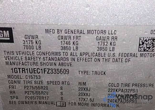 1GTR1UEC1FZ335609: 42862451