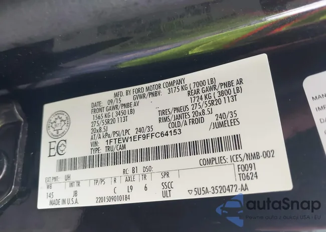 1FTEW1EF9FFC64153: 42862733