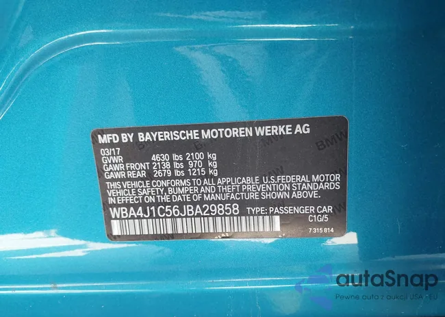 WBA4J1C56JBA29858: 42862742