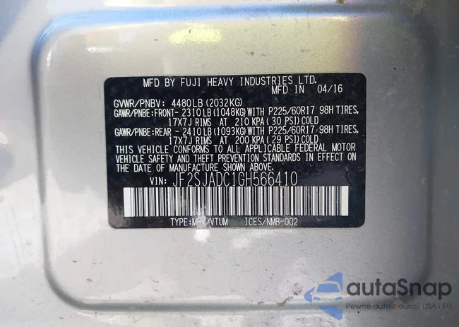 JF2SJADC1GH566410: 42862772