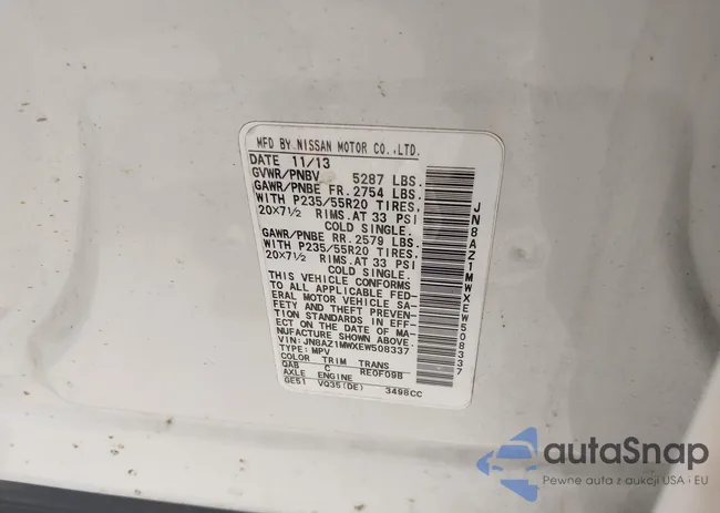 JN8AZ1MWXEW508337: 42862805