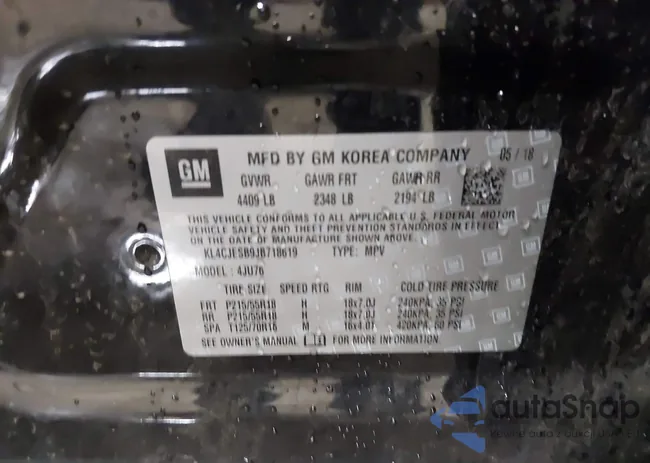 KL4CJESB9JB718619: 42863837