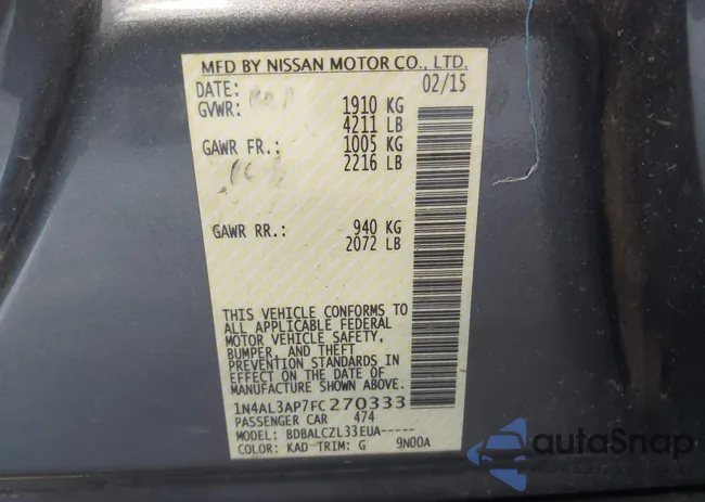 1N4AL3AP7FC270333: 42864011