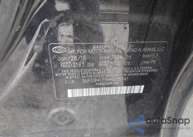 5NPD84LF5HH015741: 42864087