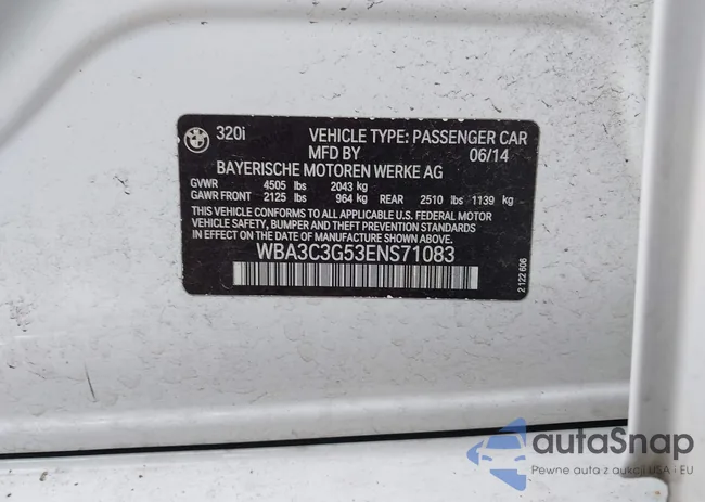 WBA3C3G53ENS71083: 42864105