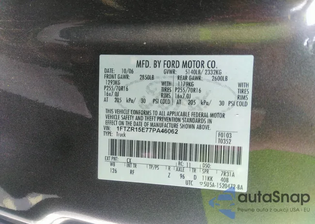 1FTZR15E77PA46062: 42864180