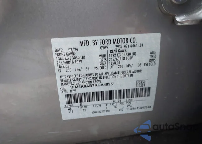 1FM5K8AB7RGA48951: 42864302