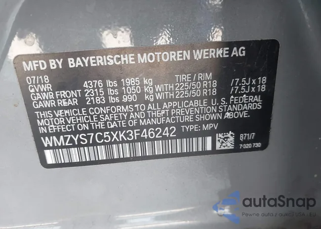 WMZYS7C5XK3F46242: 42864316