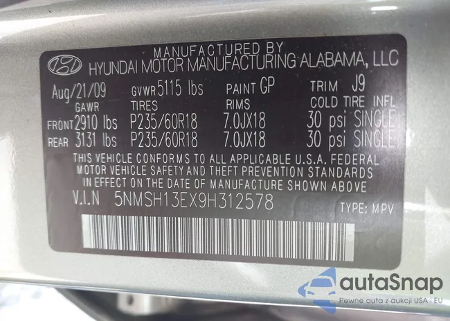 5NMSH13EX9H312578: 42863522