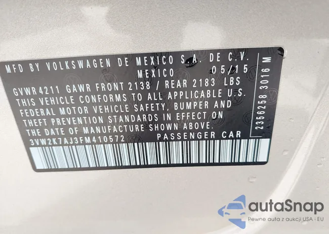 3VW2K7AJ3FM410572: 42863550