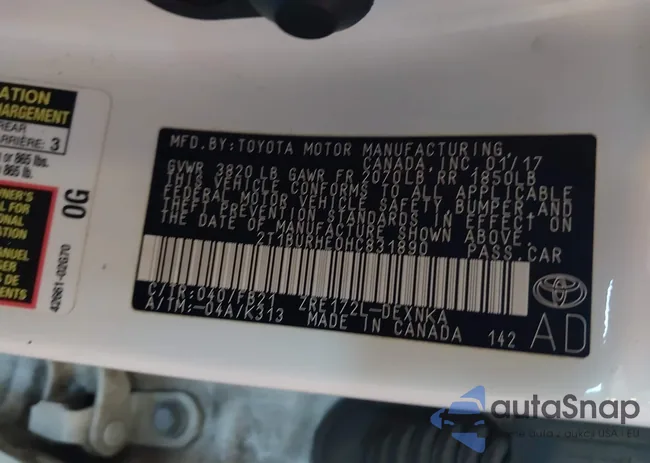 2T1BURHE0HC831890: 42863561