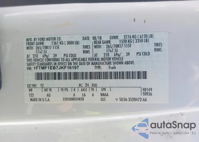 1FTMF1EB7JKF16197: 42863756