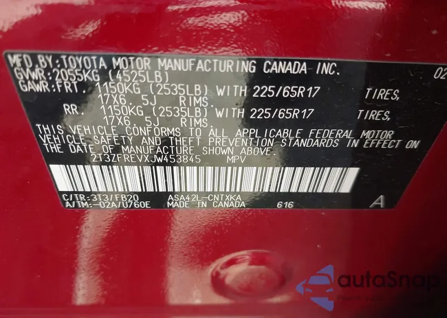 2T3ZFREVXJW453845: 42863778