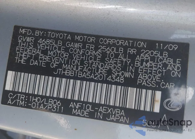 JTHBB1BA5A2014348: 42864834