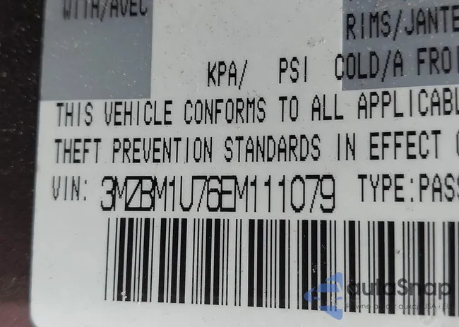 3MZBM1U76EM111079: 42864927