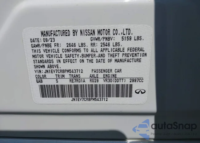 JN1EV7CR8PM543712: 42864929