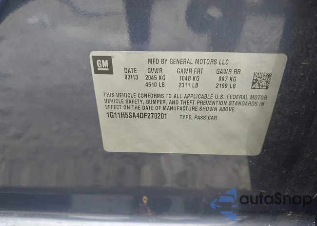 1G11H5SA4DF270201: 42865026