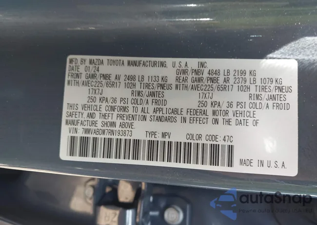 7MMVABDM7RN193873: 42864434