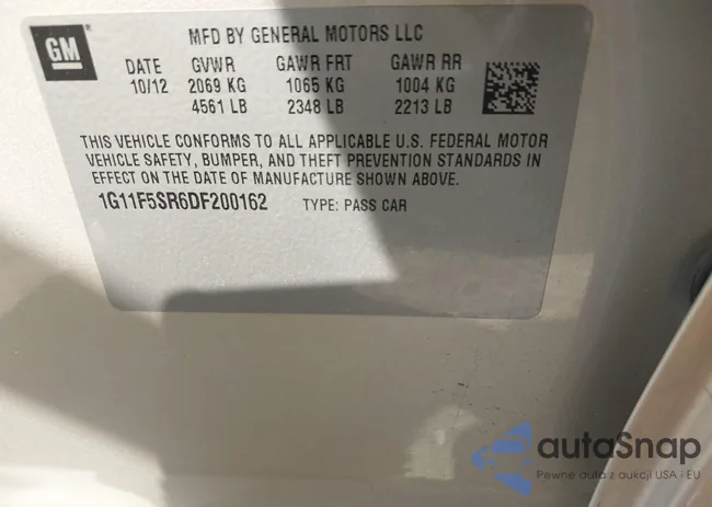 1G11F5SR6DF200162: 42864480