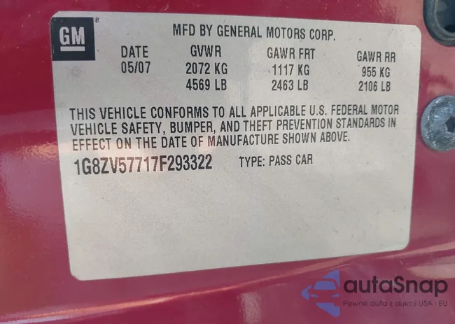 1G8ZV57717F293322: 42864767