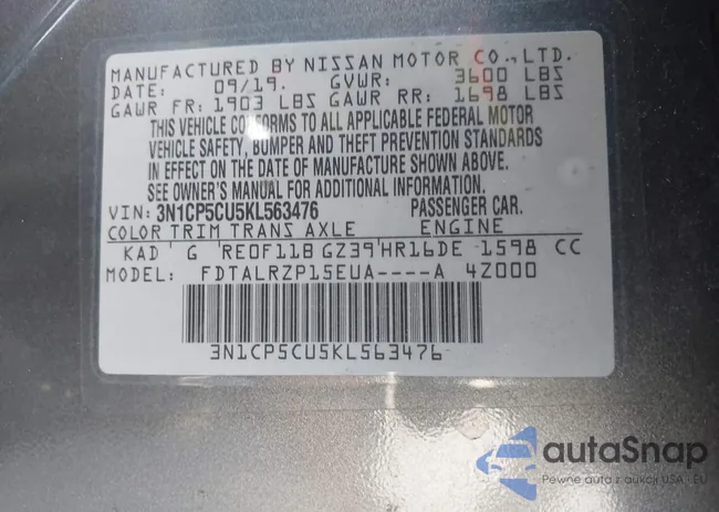 3N1CP5CU5KL563476: 42865834