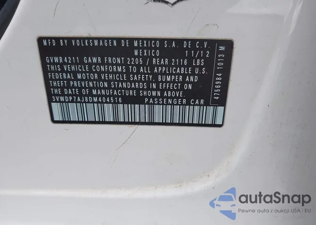 3VWDP7AJ8DM404516: 42865931