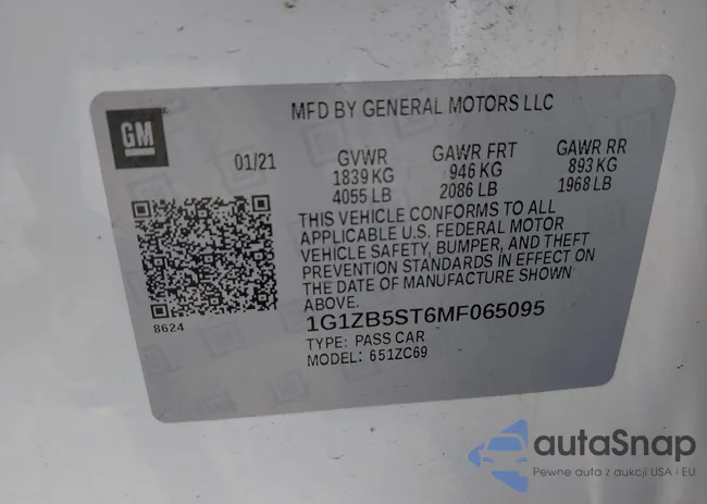 1G1ZB5ST6MF065095: 42866022