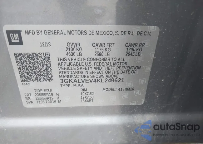 3GKALVEV4KL249621: 42866036