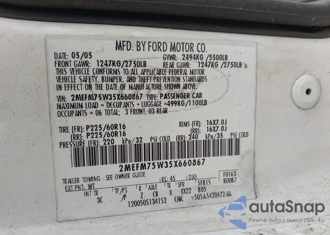 2MEFM75W35X660867: 42865436