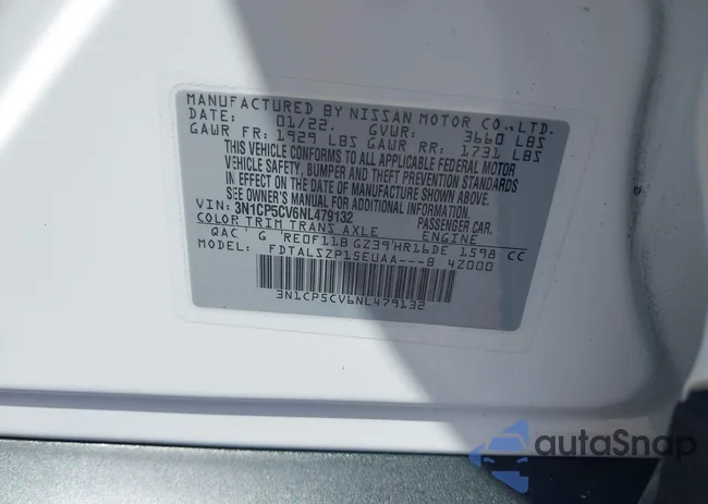 3N1CP5CV6NL479132: 42865531