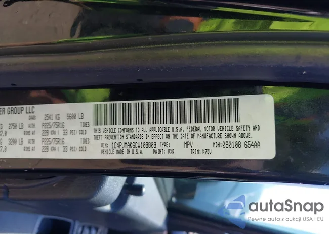 1C4PJMAK6CW109809: 42865618