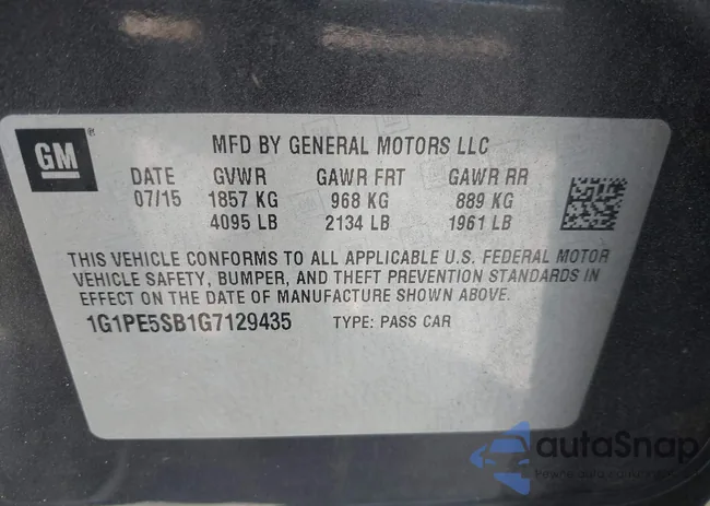 1G1PE5SB1G7129435: 42865633