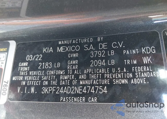 3KPF24AD2NE474754: 42867101