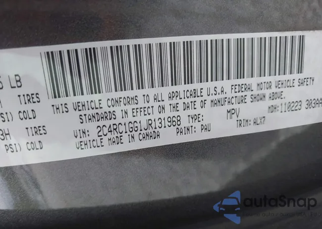 2C4RC1GG1JR131968: 42867191