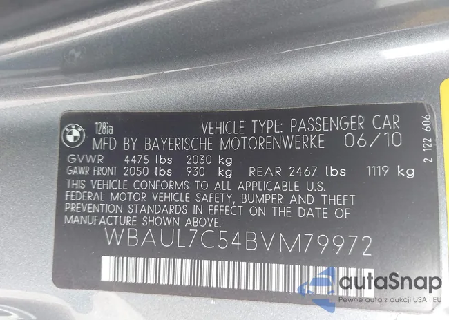 WBAUL7C54BVM79972: 42867217