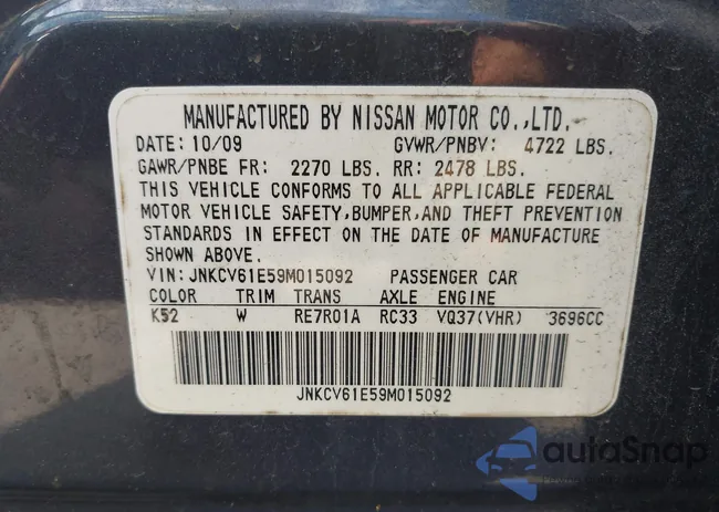 JNKCV61E59M015092: 42867235