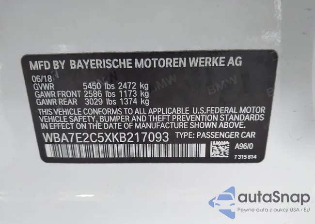 WBA7E2C5XKB217093: 42867238