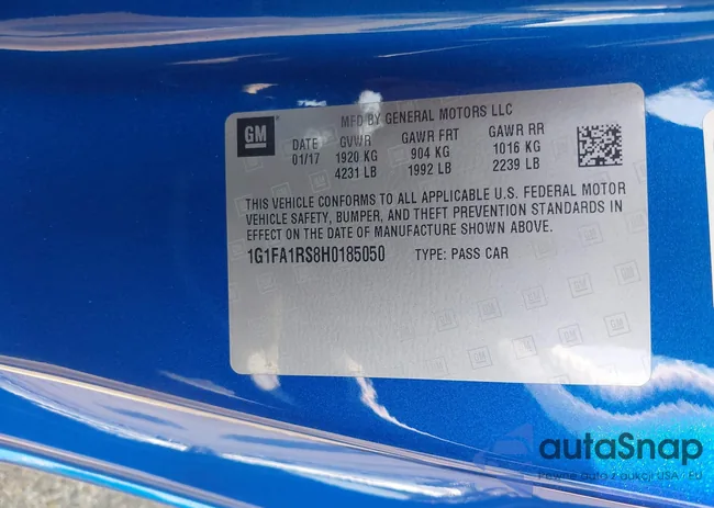 1G1FA1RS8H0185050: 42867401